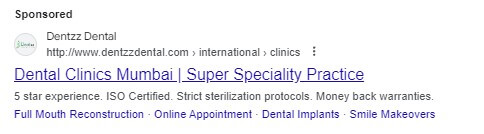 Dentist Google Ads